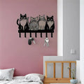 Adorable Cat Wall Hooks Set - Farmhouse Kitty Decor