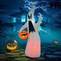 Halloween Ghost with Pumpkin Inflatable - 5.9ft LED