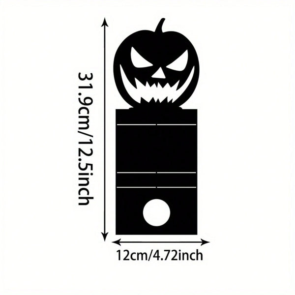 Gothic Pumpkin Candle Holder - Haunted House Centerpiece