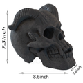 Fireproof Skull Gas Log - Fire Pit Halloween Decor