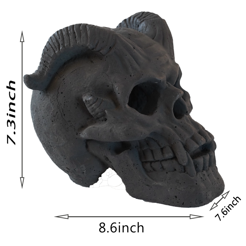 Fireproof Skull Gas Log - Fire Pit Halloween Decor