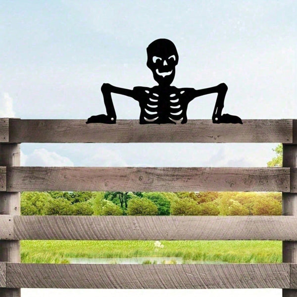 Gothic Iron Skull Wall Plaque - Indoor/Outdoor